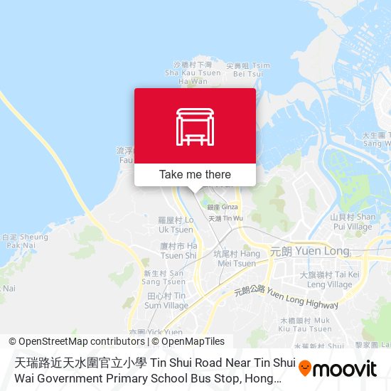 天瑞路近天水圍官立小學 Tin Shui Road Near Tin Shui Wai Government Primary School Bus Stop map