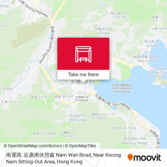 南運路, 近廣南休憩處 Nam Wan Road, Near Kwong Nam Sitting-Out Area map