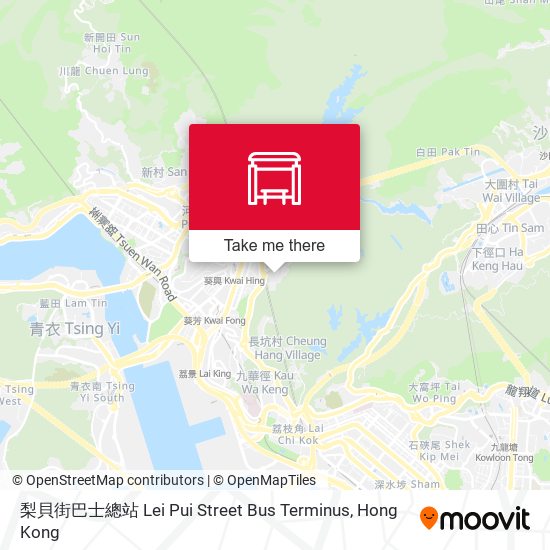 梨貝街巴士總站 Lei Pui Street Bus Terminus map