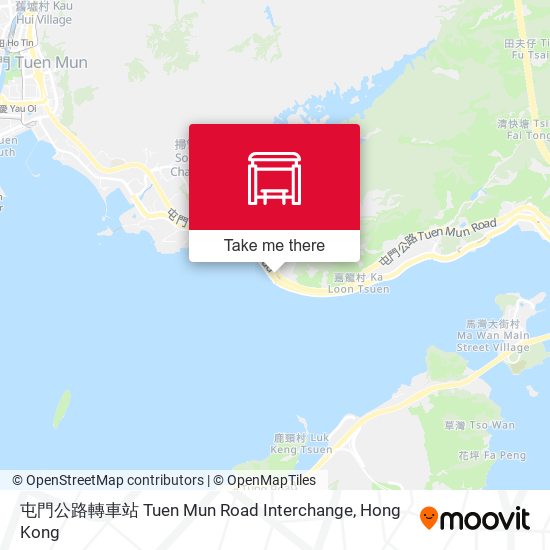 屯門公路轉車站 Tuen Mun Road Interchange map