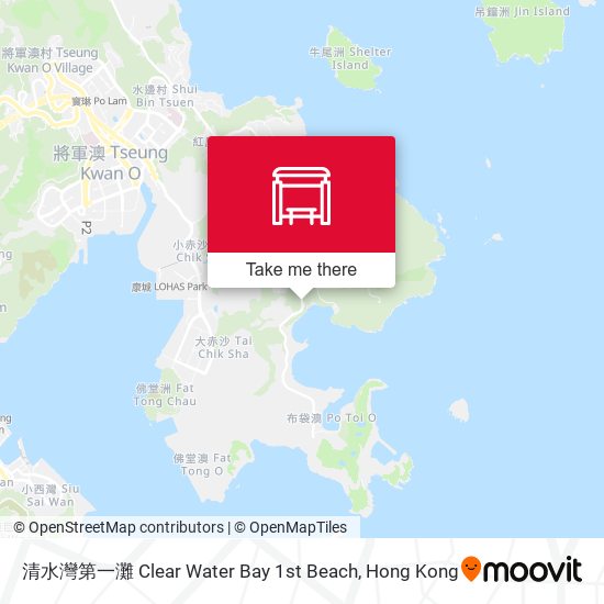清水灣第一灘 Clear Water Bay 1st Beach map