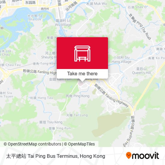 太平總站 Tai Ping Bus Terminus map