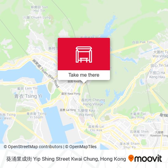 葵涌業成街 Yip Shing Street Kwai Chung map