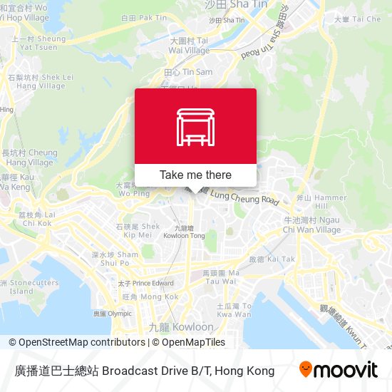 廣播道巴士總站 Broadcast Drive B/T map