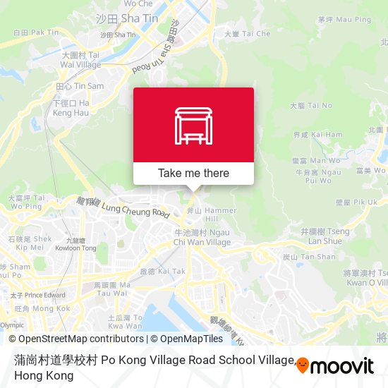 蒲崗村道學校村 Po Kong Village Road School Village map