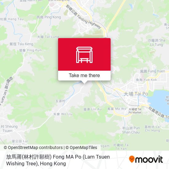 放馬莆(林村許願樹) Fong MA Po (Lam Tsuen Wishing Tree) map