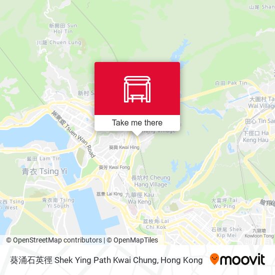 葵涌石英徑 Shek Ying Path Kwai Chung map