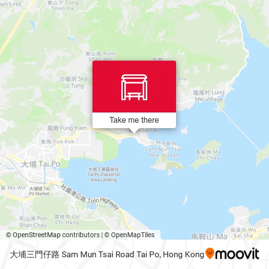 大埔三門仔路 Sam Mun Tsai Road Tai Po地圖