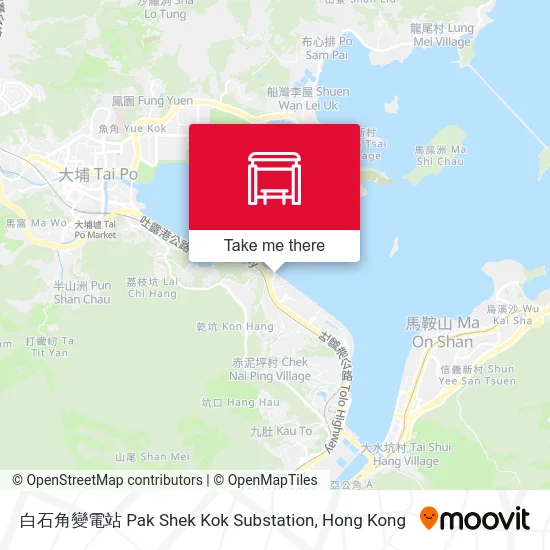 白石角變電站 Pak Shek Kok Substation map