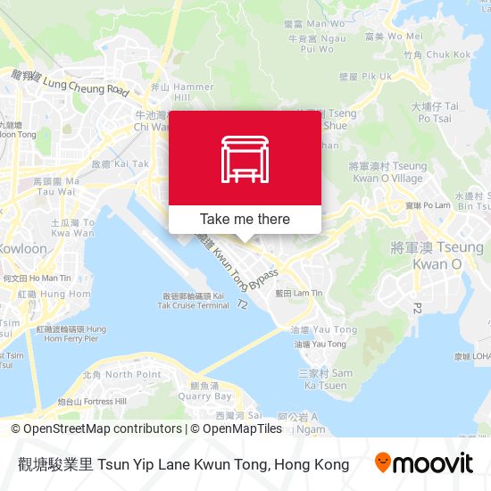 觀塘駿業里 Tsun Yip Lane Kwun Tong map