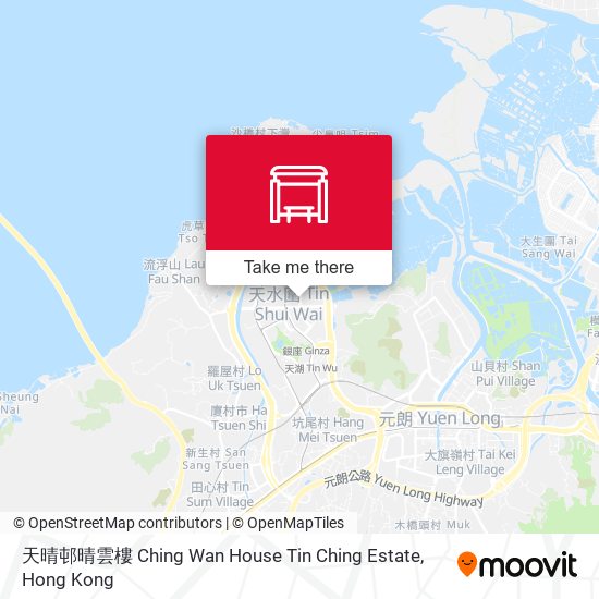 天晴邨晴雲樓 Ching Wan House Tin Ching Estate map