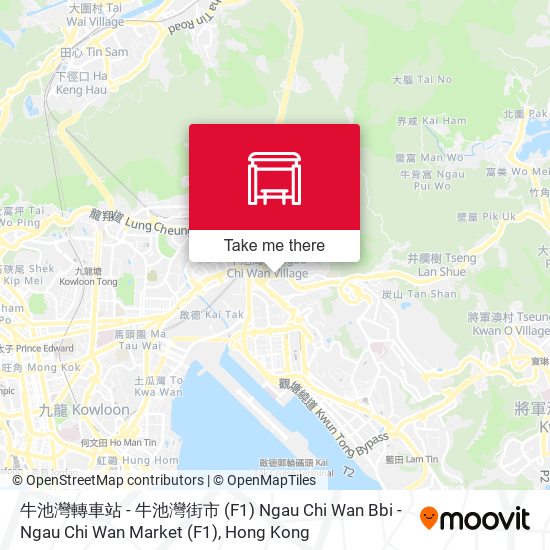 牛池灣轉車站 - 牛池灣街市 (F1) Ngau Chi Wan Bbi - Ngau Chi Wan Market (F1) map