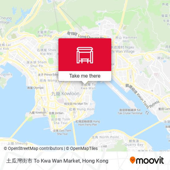 土瓜灣街市 To Kwa Wan Market map