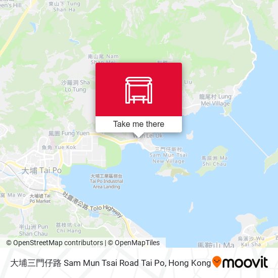 大埔三門仔路 Sam Mun Tsai Road Tai Po map