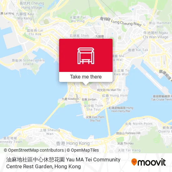 油麻地社區中心休憩花園 Yau MA Tei Community Centre Rest Garden map