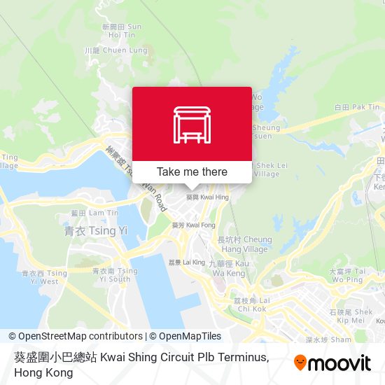 葵盛圍小巴總站 Kwai Shing Circuit Plb Terminus map