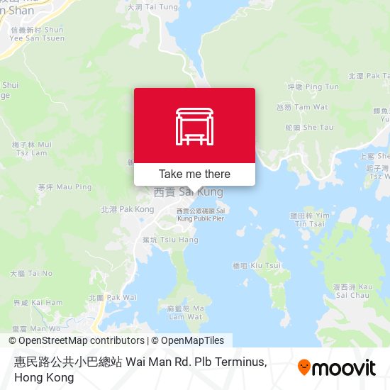 惠民路公共小巴總站 Wai Man Rd. Plb Terminus map