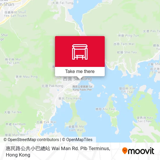 惠民路公共小巴總站 Wai Man Rd. Plb Terminus map