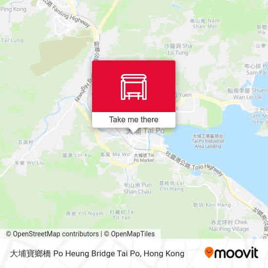 大埔寶鄉橋 Po Heung Bridge Tai Po map