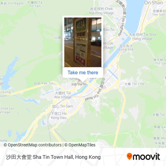 沙田大會堂 Sha Tin Town Hall map