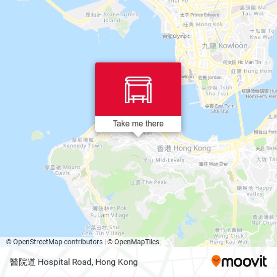 醫院道 Hospital Road地圖