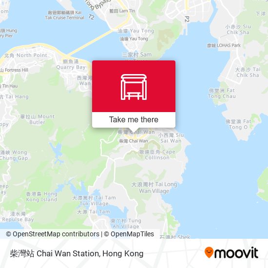 柴灣站 Chai Wan Station map