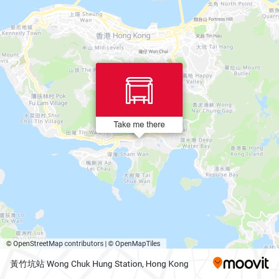 黃竹坑站 Wong Chuk Hung Station map