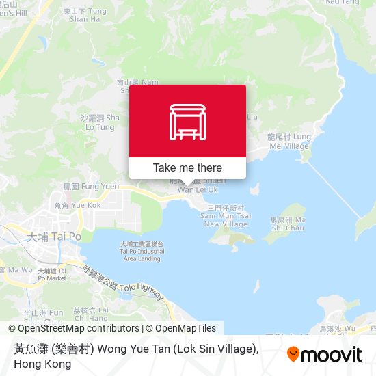 黃魚灘 (樂善村) Wong Yue Tan (Lok Sin Village) map
