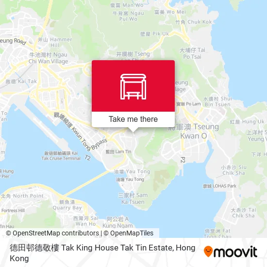 德田邨德敬樓 Tak King House Tak Tin Estate地圖