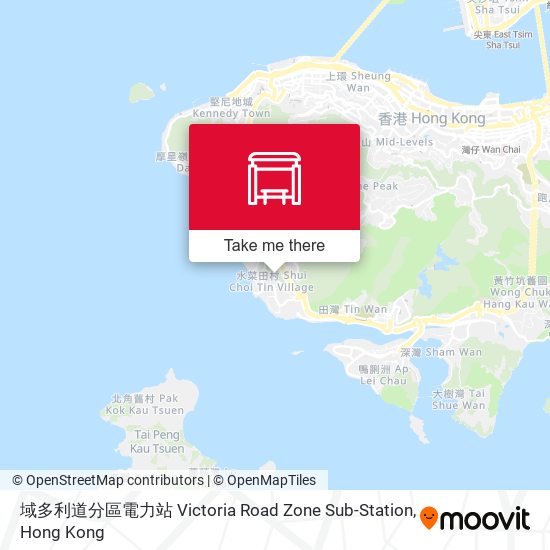 域多利道分區電力站 Victoria Road Zone Sub-Station map