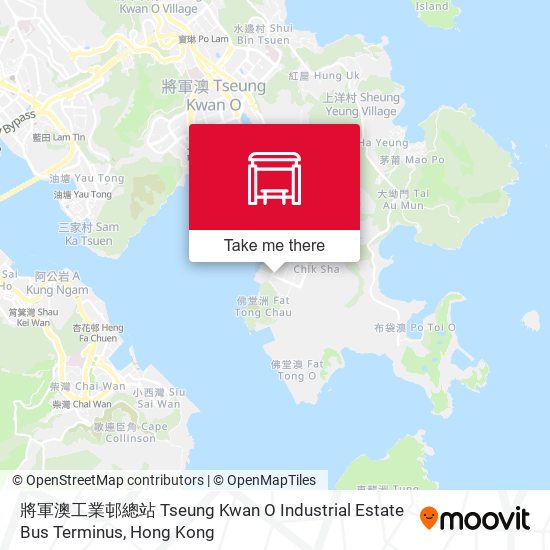 將軍澳工業邨總站 Tseung Kwan O Industrial Estate Bus Terminus map