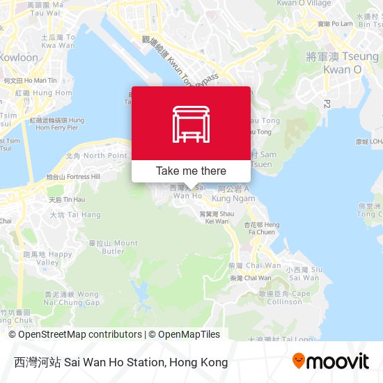 西灣河站 Sai Wan Ho Station map