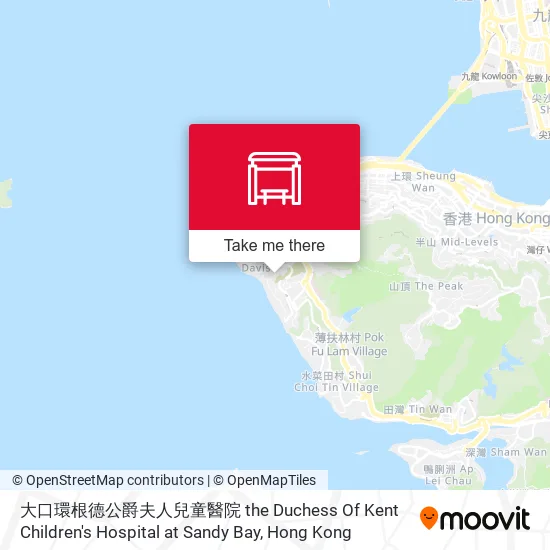 大口環根德公爵夫人兒童醫院 the Duchess Of Kent Children's Hospital at Sandy Bay map