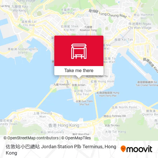 佐敦站小巴總站 Jordan Station Plb Terminus地圖
