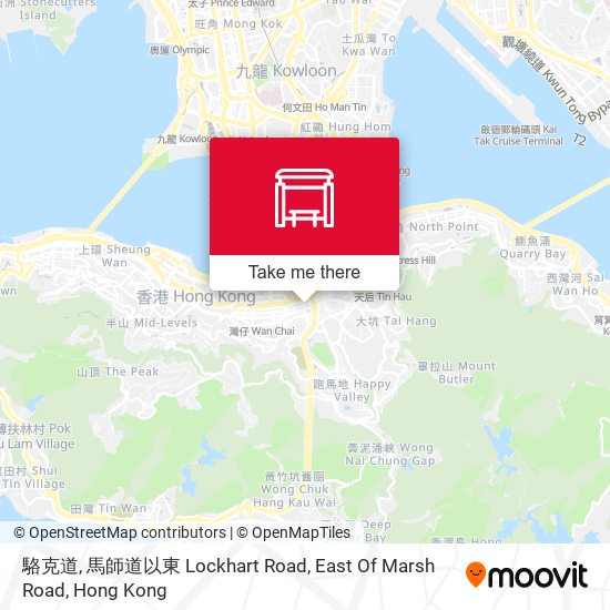 駱克道, 馬師道以東 Lockhart Road, East Of Marsh Road map