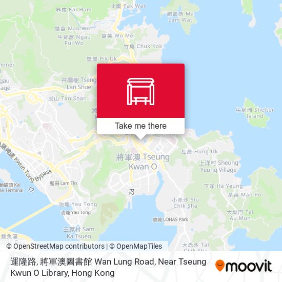 運隆路, 將軍澳圖書館 Wan Lung Road, Near Tseung Kwun O Library map
