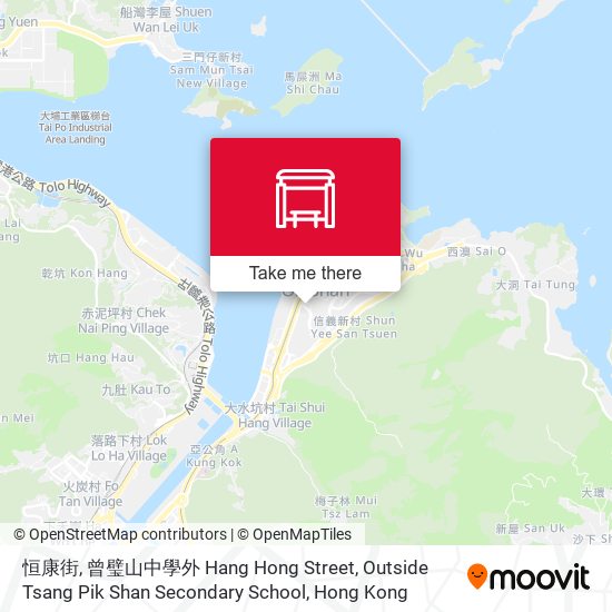 恒康街, 曾璧山中學外 Hang Hong Street, Outside Tsang Pik Shan Secondary School map