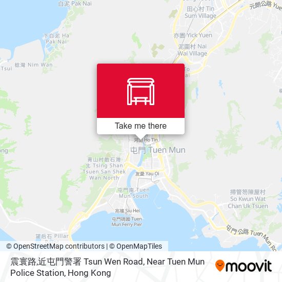 震寰路,近屯門警署 Tsun Wen Road, Near Tuen Mun Police Station map