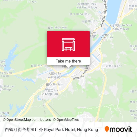 白鶴汀街帝都酒店外 Royal Park Hotel map