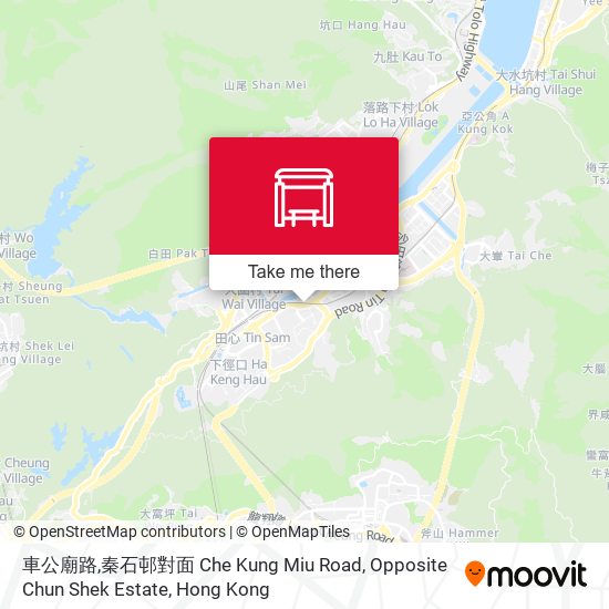 車公廟路,秦石邨對面 Che Kung Miu Road, Opposite Chun Shek Estate map