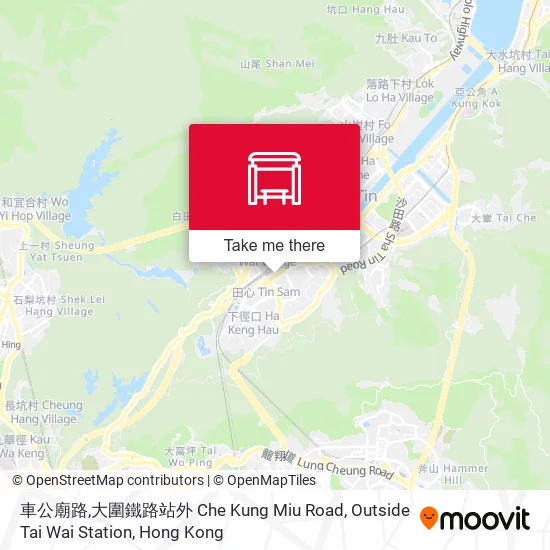 車公廟路,大圍鐵路站外 Che Kung Miu Road, Outside Tai Wai Station地圖