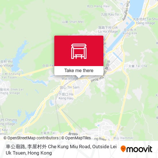 車公廟路, 李屋村外 Che Kung Miu Road, Outside Lei Uk Tsuen map