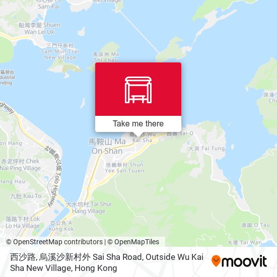 西沙路, 烏溪沙新村外 Sai Sha Road, Outside Wu Kai Sha New Village map