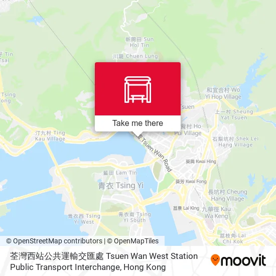 荃灣西站公共運輸交匯處 Tsuen Wan West Station Public Transport Interchange地圖