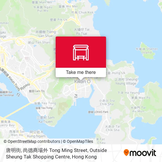 唐明街, 尚德商場外 Tong Ming Street, Outside Sheung Tak Shopping Centre map