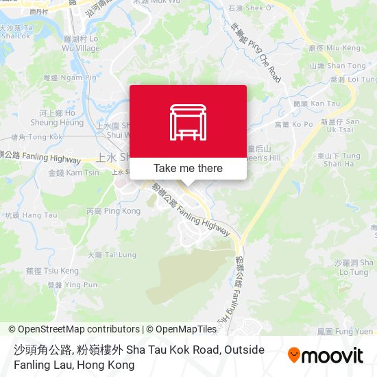 沙頭角公路, 粉嶺樓外 Sha Tau Kok Road, Outside Fanling Lau map