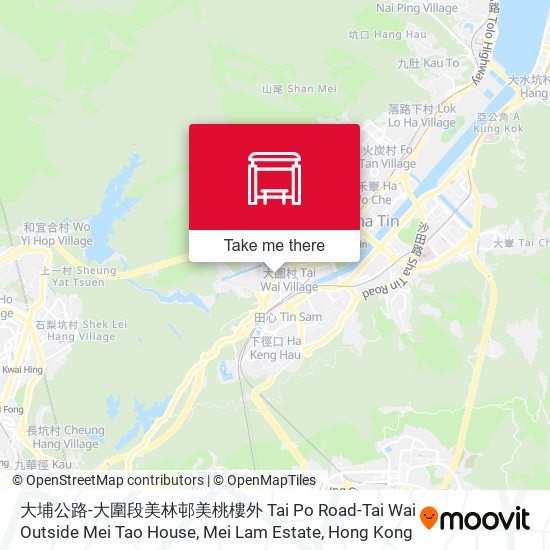 大埔公路-大圍段美林邨美桃樓外 Tai Po Road-Tai Wai Outside Mei Tao House, Mei Lam Estate map