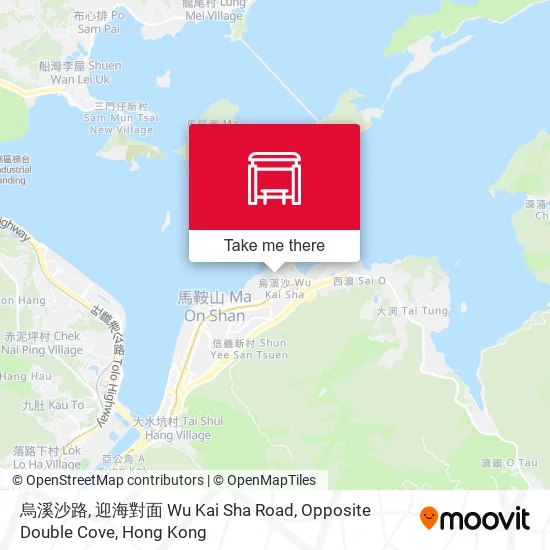 烏溪沙路, 迎海對面 Wu Kai Sha Road, Opposite Double Cove地圖