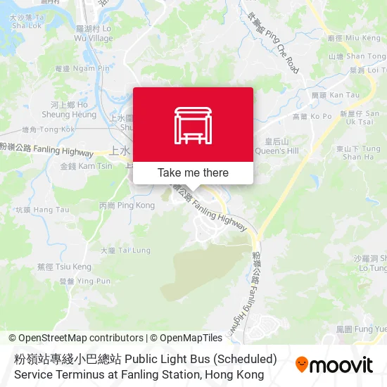 粉嶺站專綫小巴總站 Public Light Bus (Scheduled) Service Terminus at Fanling Station地圖