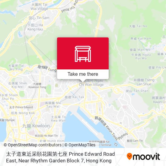 太子道東近采頤花園第七座 Prince Edward Road East, Near Rhythm Garden Block 7 map